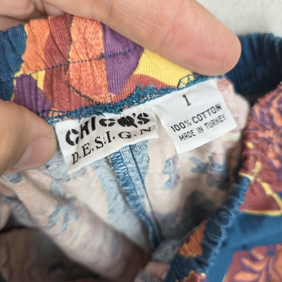 Vtg Chicos Pants Womens 1 L Abstract Cottagecore Grandma Pant Western Aztec - Picture 9 of 12